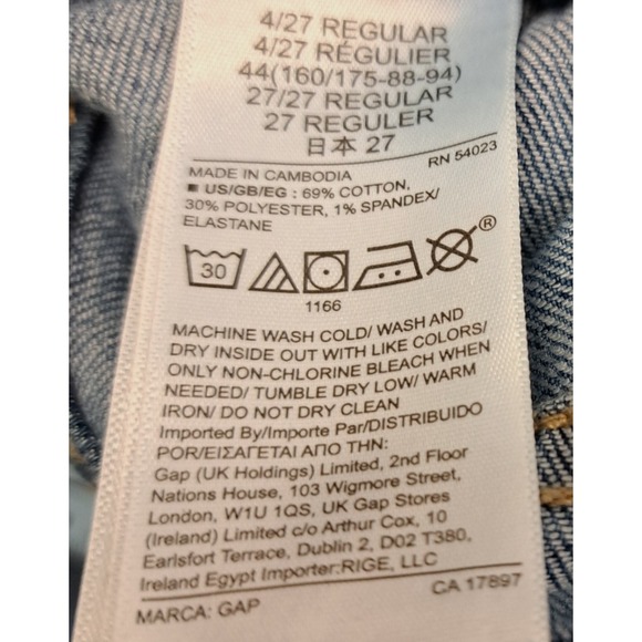 GAP Jeans Women's 4 Perfect Boot Denim 30x31 Low Rise Y2K Grunge Western Blue - Picture 6 of 10